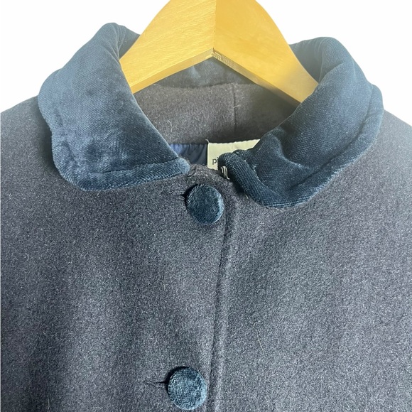 Pierre Cardin Dark Blue Pea Coat with Bow Details - Picture 6 of 8